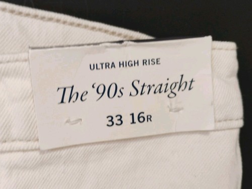 ABERCROMBIE & FITCH-NWT-Women's Ivory The 90s Straight Denim Jeans-Size 33/16R - Picture 5 of 12