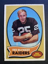 1970 Topps Football Fred Biletnikoff Oakland Raiders Card #85 Hall of Famer (b)