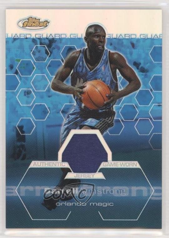 2002 Topps Finest Game-Worn Jersey Refractor 10/250 Darrell Armstrong #150 2b6