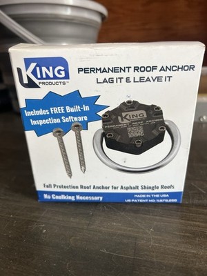 King Products 11879256 Permanent Roof Anchor Lag It Leave It, 100-420 LBS