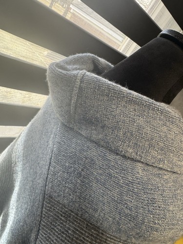 Chico’s Wasserfallausschnitt Glanz Poncho Damen Einheitsgröße blau grau Glitzer Neu mit Etikett - Bild 4 von 11