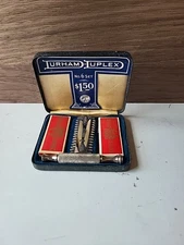 Vintage Durham Duplex Safety Razor Shaving w/ Case Extra Blades - No. 6 Set