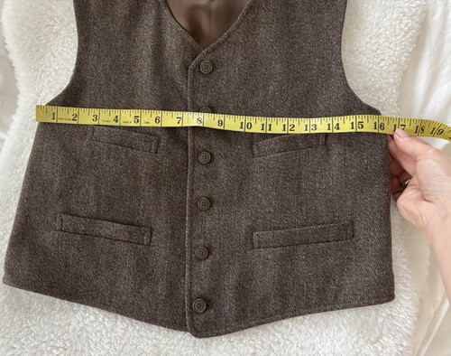 Ralph Lauren Collection Brown Wool Vest boy sz 10 English style - Picture 8 of 10