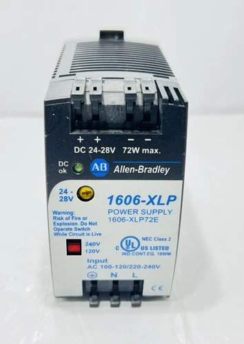 Allen Bradley 1606-XLP72E Power Supply (AC 100-240V Input/ DC 24-28V Output)