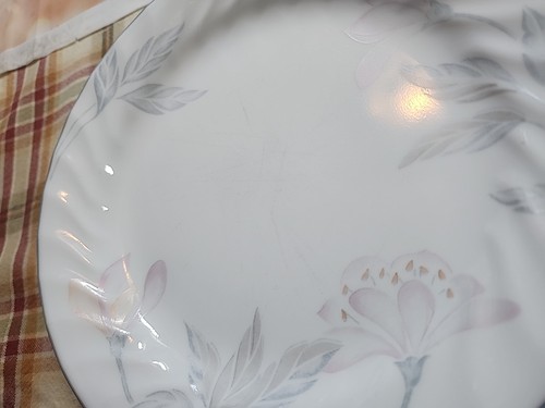 Corelle (7) ROSA TRIO Brot Kuchen Teller 7" blau Wirbelrand Blumen Corning - Bild 6 von 9