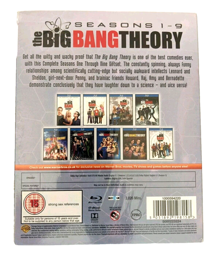 The Big Bang Theory Seasons 1-9 Blu-Ray Complete Box Set Region Free Read - Picture 6 of 8