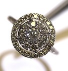 GIA 14k white gold 1.63ct round diamond double halo cluster ring 5.9g 8.75 — photo 4
