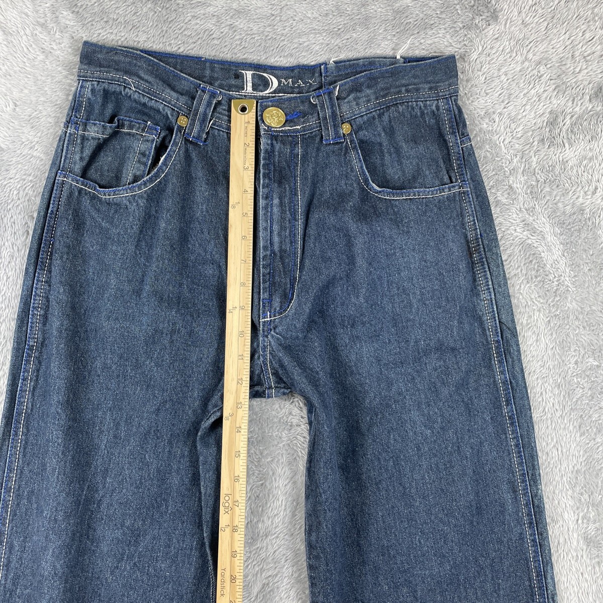 D Max Jeans Men's Sz. 34x34* Blue Loose Baggy Waistband