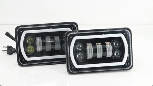 Faros LED de haz alto/bajo RGB DRL proyector para Nissan 720 1983-1986 4x6"" -4 piezas - Vídeo 1 de 1