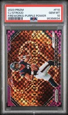 2023 Prizm C.J Stroud Rookie Fireworks-Purple Power  #/49