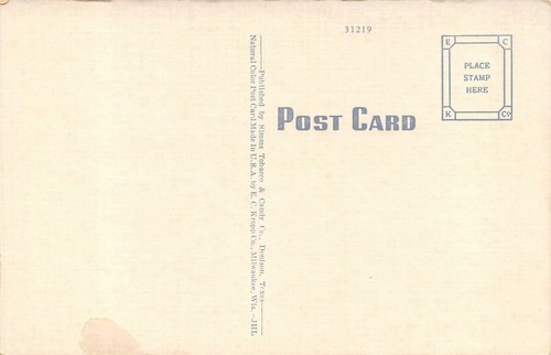 Loy Lake Park  Lake Scene Near Denison,TX Vtg 1940's Postcard  - Picture 2 of 2