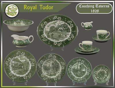 Royal Tudor ''Coaching Taverns 1828'' Teile zur Wahl: teller platte schale tasse 