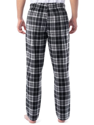 New Men's Fruit of the Loom Microsueded Fleece Sleep Lounge Pants Size L Black - 第 3/7 張圖片