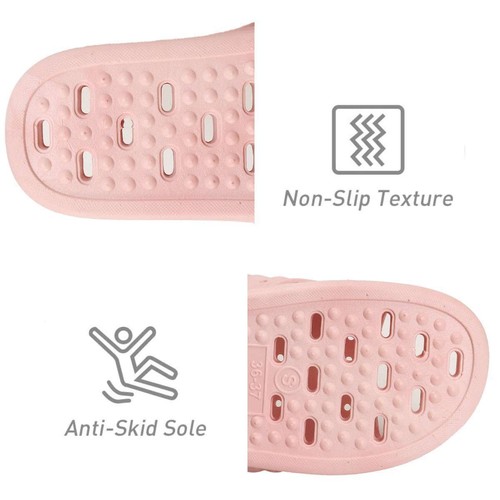 Shower Shoes Quick Dry Non-Slip Bathroom Slippers for Men Women Dorm Home Slides - Picture 8 of 18