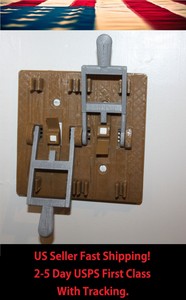 Dual-Frankenstein-Knife-Light-Switch-Plate-Cover-Flip-Handle-Brown