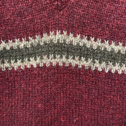 Abercrombie & Fitch Mens Large Pullover Sweater Jumper Rust Wool Knit V-Neck - Picture 7 of 13