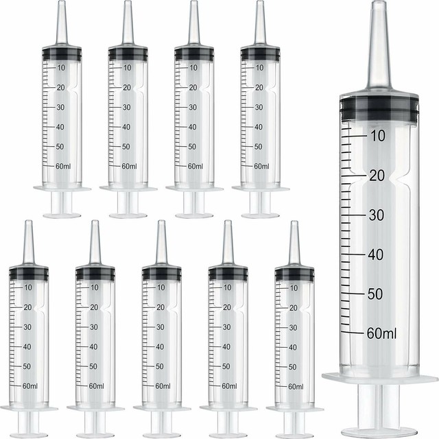 10 Pack Plastic Syringe Liquid Measuring Syringe with Measurement for