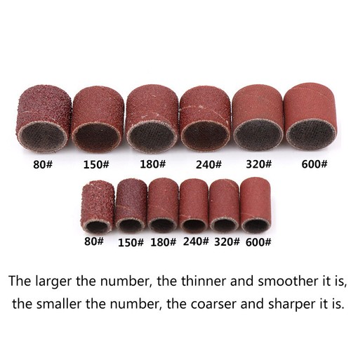 Sanding Band Dremel Drill File Machine Bits Grinding Ring Nail Art Hobby P80-600 - Picture 2 of 4