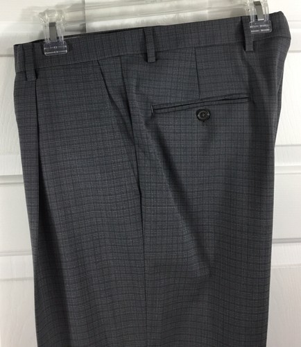 Traje de 2 piezas Hart Schaffner Marx para hombre 40L calce lana gris a cuadros ¡nuevo! $795 - Imagen 13 de 16