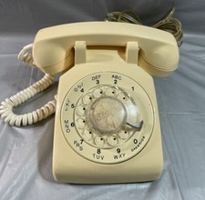 Vintage Northern Telecom Rotary Dial Desk Phone Tan Beige Volume Control