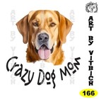Crazy Dog Mom, A4 print, Art by Vitbich, Made to order