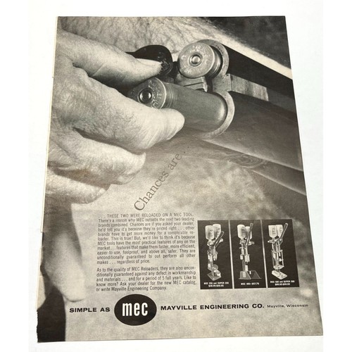 MEC Reloading Equipment Vintage Print Ad 60s Mayville Engineering Co WI - Picture 1 of 5