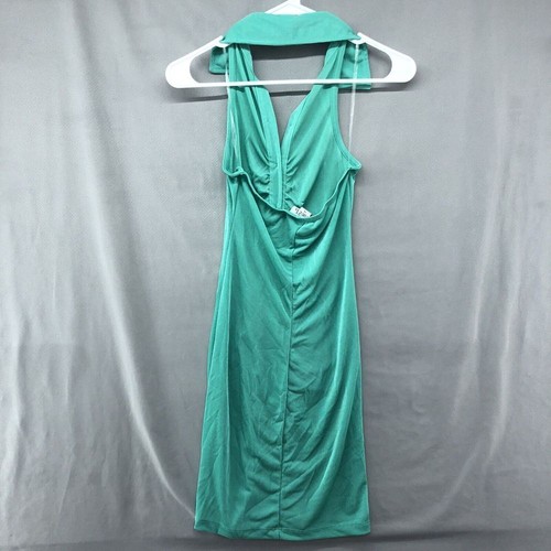 New Rue21 Blueish Green Halter Button Up Dress Young Adult Large Women Summer - Picture 5 of 13