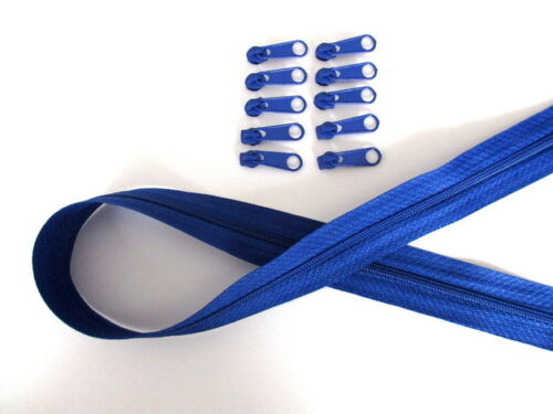 2m zipper endless, spiral 3mm + 10 sliders/zippers 33 colors, sold by the meter - Picture 6 of 37