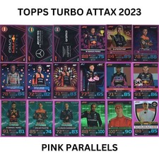 TOPPS TURBO ATTAX 2023 PINK PARALLELS F1 FORMULA 1 - CHOOSE YOUR CARD