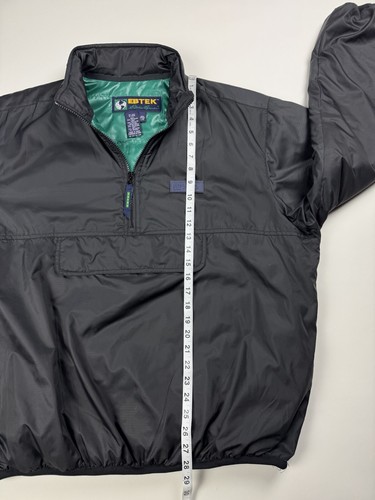 Vintage Eddie Bauer Ebtek Zip Pullover Jacket Men’s Large Black Thinsulate Vtg - Picture 5 of 11