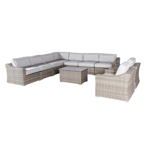 8-Person Outdoor Seating Group with Cushions Pre-Assembled Sofa - Picture 6 of 12
