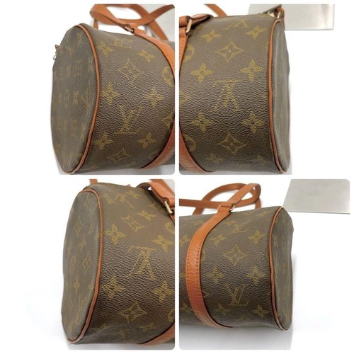Louis Vuitton Papillon Monogram Tote Bag Pouch Brown Women Authentic - Picture 9 of 9