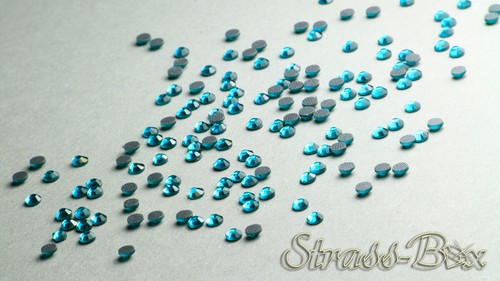 Hotfix BLUE ZIRCON SS10 Stückzahl wählbar AAA Qualität Türkisgrün Glitzer - Picture 2 of 18