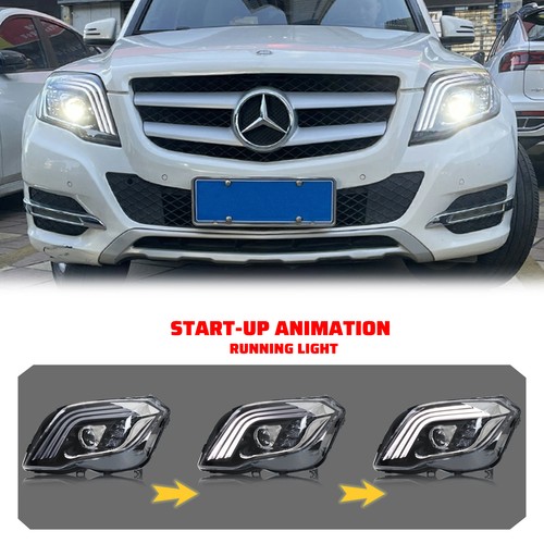 LED Sequential Headlights for Mercedes Benz GLK350 GLK250 2013-2015 Front Lamps - Picture 2 of 5