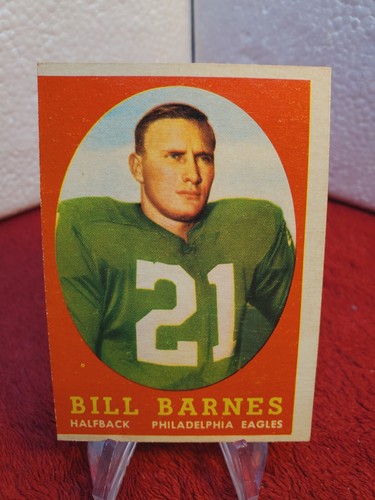 1958 Topps NFL Bill Barnes #4 Philadelphia Eagles - Picture 2 of 3