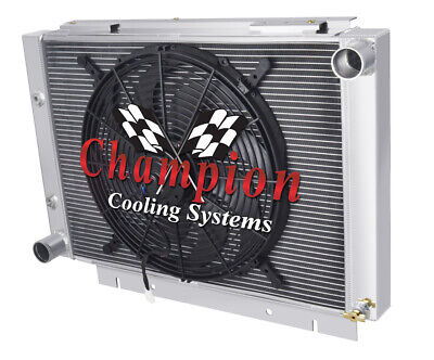 1955 1956 1957 Ford Thunderbird 3 Row Aluminum Champion SR Radiator w// 16/" Fan
