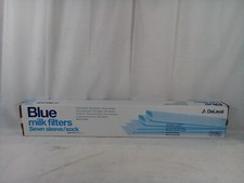 DELAVAL BLUE MILK FILTERS, SEWN SLEEVE/SOCK(50 PCS) SIZE 4 7/8 x 33 1/2 In fab80