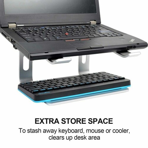 NEW Aluminium Laptop Stand Ergonomic Portable Tray Holder Cooling Riser U-shaped - Picture 5 of 12