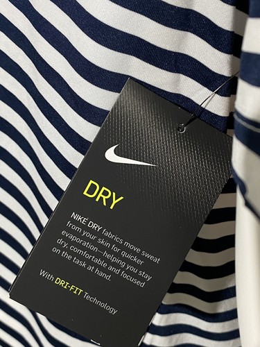 Polo de golf Nike Golf Dri-Fit Victory azul a rayas para hombre mediano - Imagen 5 de 6