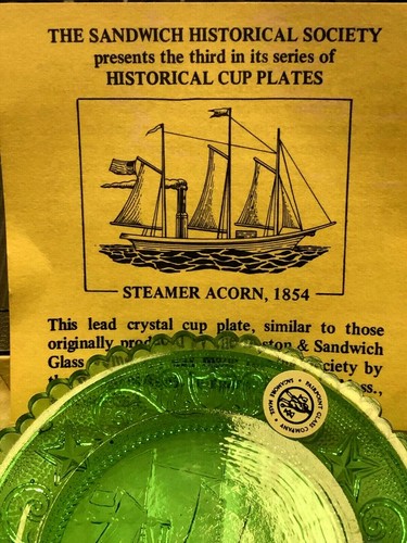 VINTAGE PAIRPOINT CUP PLATE STEAMER ACORN LIGHT GREEN - Picture 3 of 4