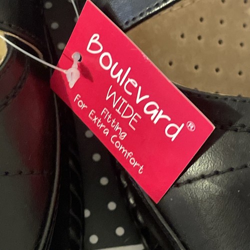 Boulevard Womens Baby Jane Style Shoes EEE Wide Fit Black UK 6 Comfort Fit - Picture 4 of 11