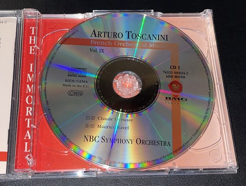 ARTURO TOSCANINI Immortal Vol. IX – French Orchestral 2-CD *GREAT w/hole+crack* - Picture 8 of 10