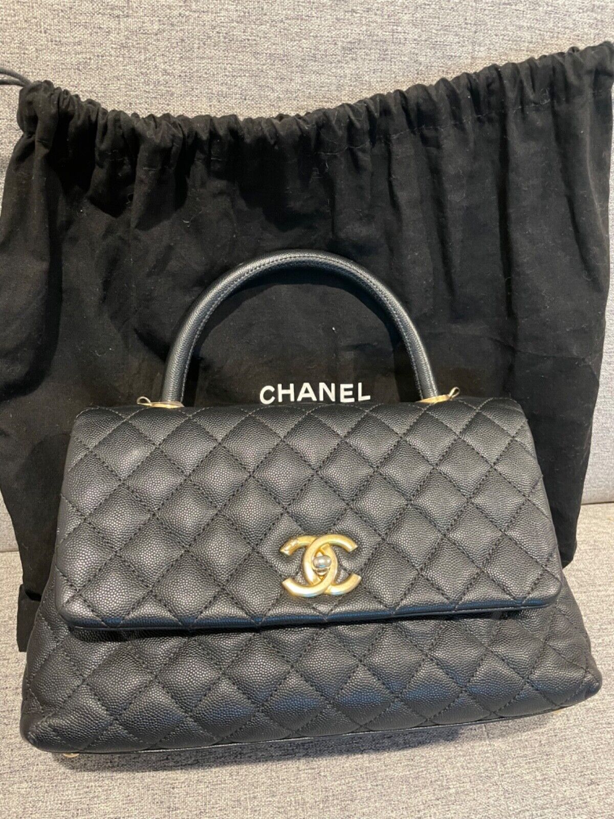 chanel coco top handle bag small - Gem