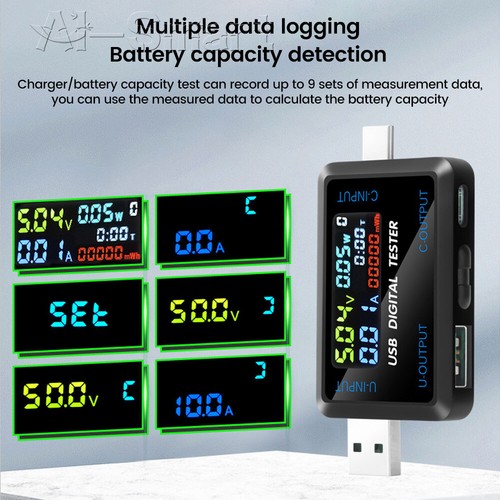 Probador de alimentación USB tipo C medidor de capacidad de corriente de voltaje multímetro LCD DC 4 ~ 30V - Imagen 8 de 114