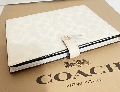 NWT Coach Notebook In Signature Canvas with strawberry/floral/holiday print - Picture 24 of 67