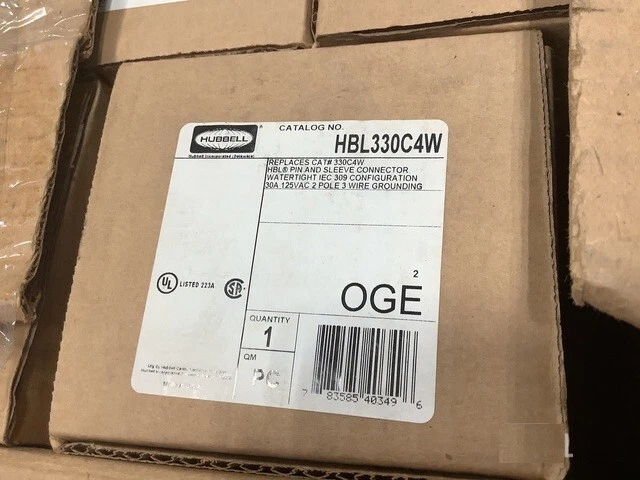 330C4W IEC Pin & Sleeve Devices, Industrial Grade, Female Connector, 30A 125V A - Image 4 of 4