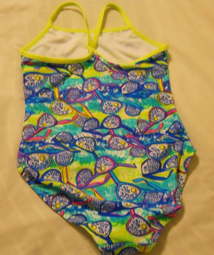 Op 1-Piece Girls Swim Suit Colorful Kids Beachwear - Picture 24 of 93