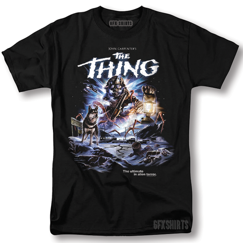 The Thing Shirt Classic Retro Horror Movie Vintage Graphic Design T-Shirt - 第 1/1 張圖片
