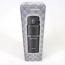 Zojirushi Tuff One Touch Open Portable Stainless Mug Bottle 16oz Black 480ml