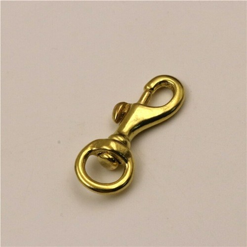 5pcs Solid Brass Trigger Swivel Eye Bolt Snap Hook webbing Leather Craft Buckle - Picture 3 of 9